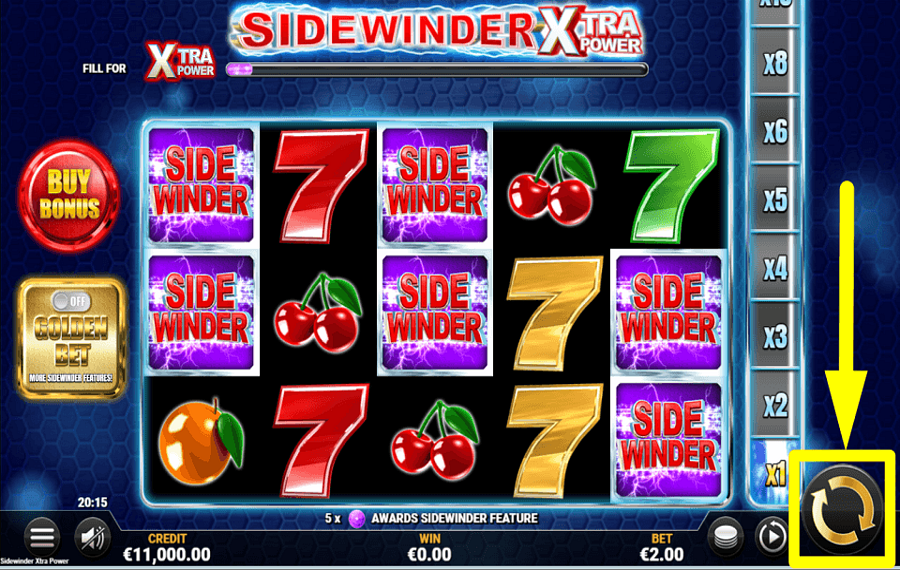 Side Winder Xtra Power COMECE A JOGAR.