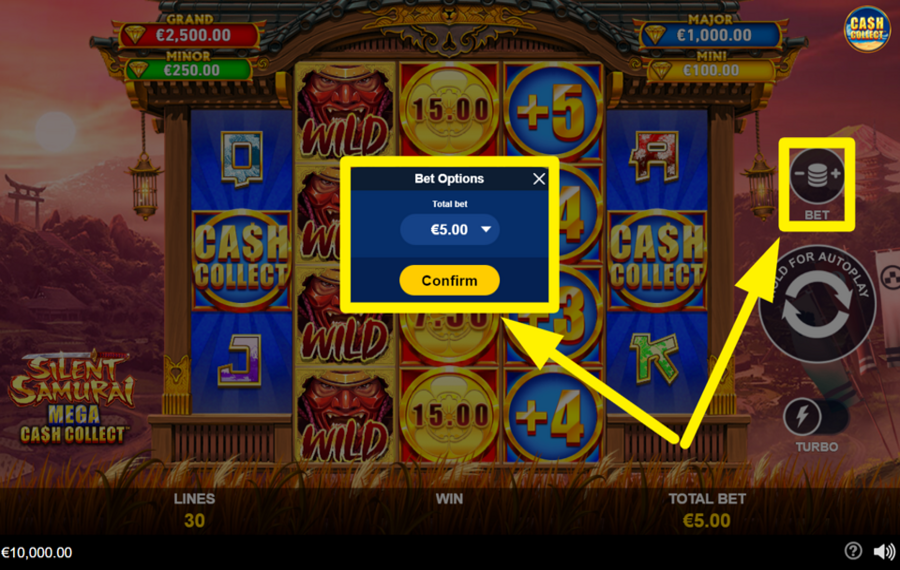 Silent Samurai Mega Cash Collect УКАЖИТЕ СВОЮ СТАВКУ.