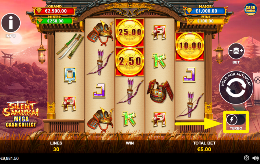 Silent Samurai Mega Cash Collect УВЕЛИЧЬТЕ СКОРОСТЬ.