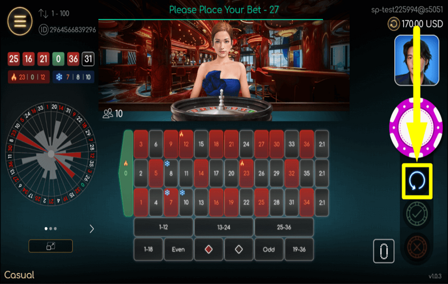 SimplePlay Gaming Roulette JOUEZ UNE FOIS DE PLUS.