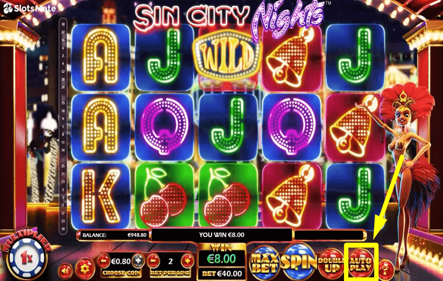 Sin City Nights Utilizzando la funzione opzionale "Riproduzione automatica".