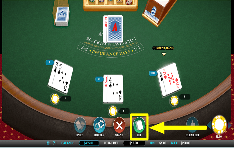 Single Deck Blackjack ОТКРЫВАЙТЕ БОЛЬШЕ КАРТ.