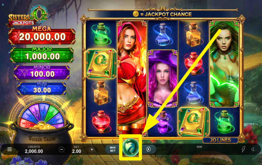 Sisters of Oz Jackpots ENTER THE ACTION!