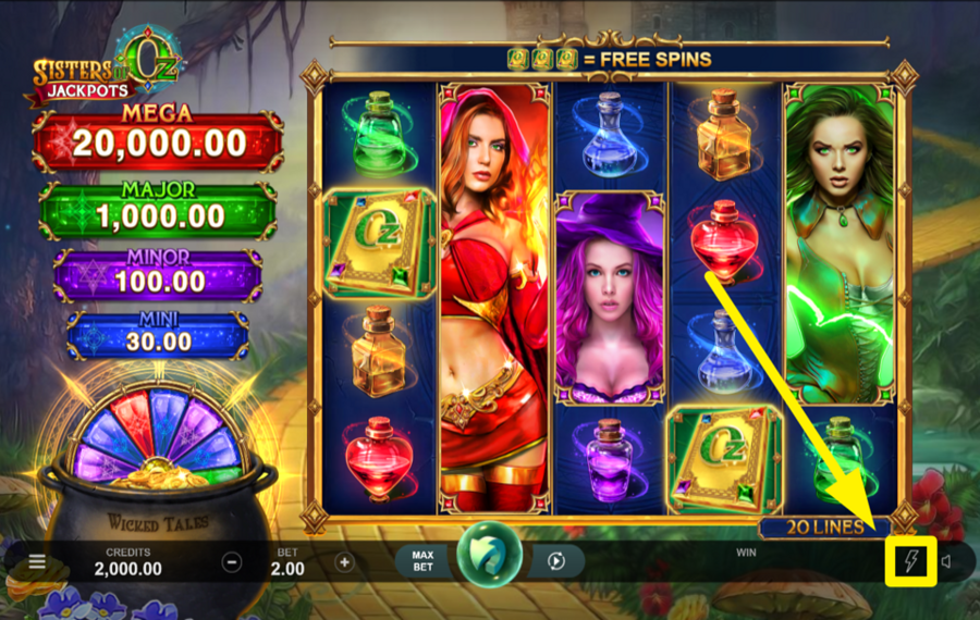 Sisters of Oz Jackpots RAMP UP THE SPEED.