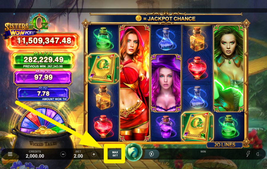 Sisters of Oz WowPot FIXEZ LA MISE MAXIMALE.