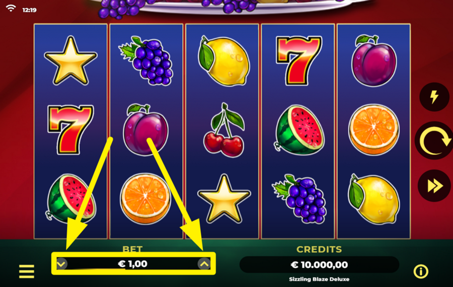 Sizzling Blaze Deluxe SET YOUR STAKE.