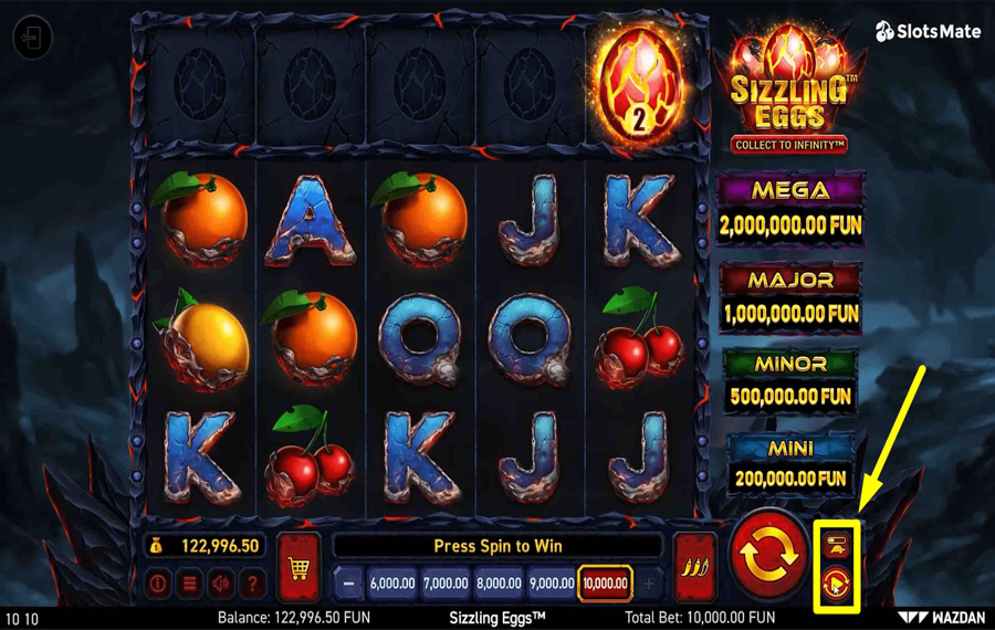 Sizzling Eggs Using the optional “Autoplay” and “Turbo” feature.