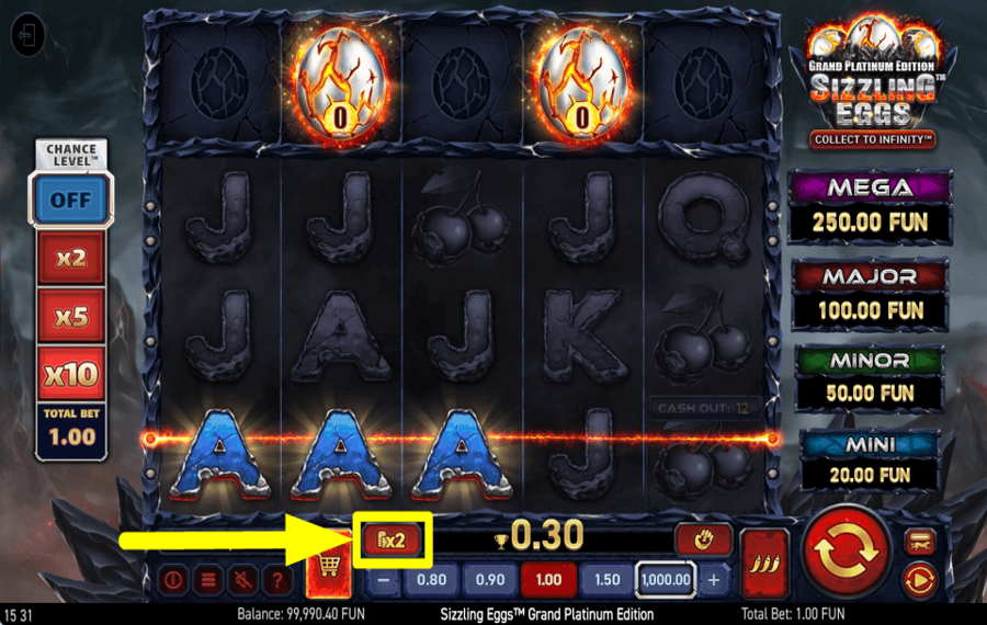 Sizzling Eggs Grand Platinum Edition PREPÁRESE PARA APOSTAR.