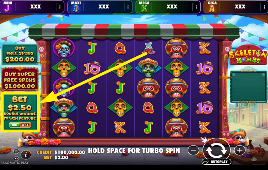 Skeleton Bombs Oranje Jackpot NUTZEN SIE DIE DOPPELTE CHANCE.