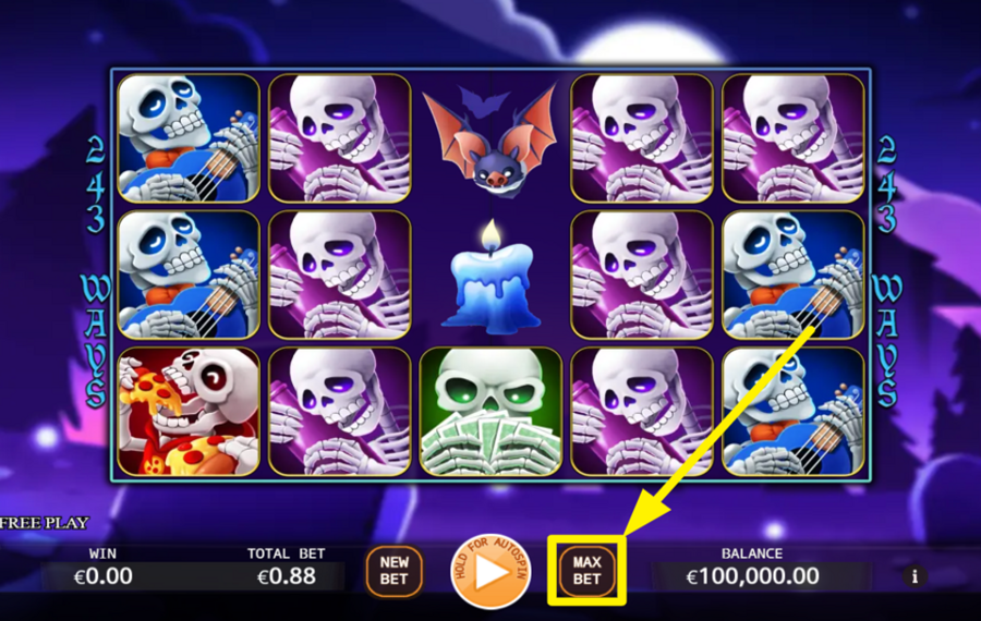 Skeleton Party SELECCIONE LA OPCIÓN DE APUESTA SUPERIOR.