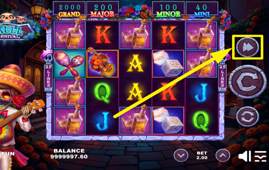 Skull Carnival CAMBIAR LA VELOCIDAD.