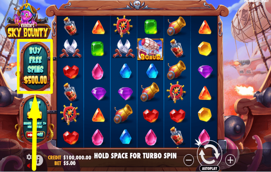 Sky Bounty SPEND ON FREE SPINS.