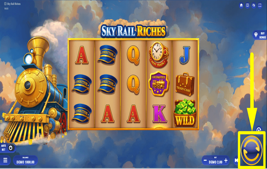Sky Rail Riches ПОРА ИГРАТЬ В АЗАРТНЫЕ ИГРЫ.