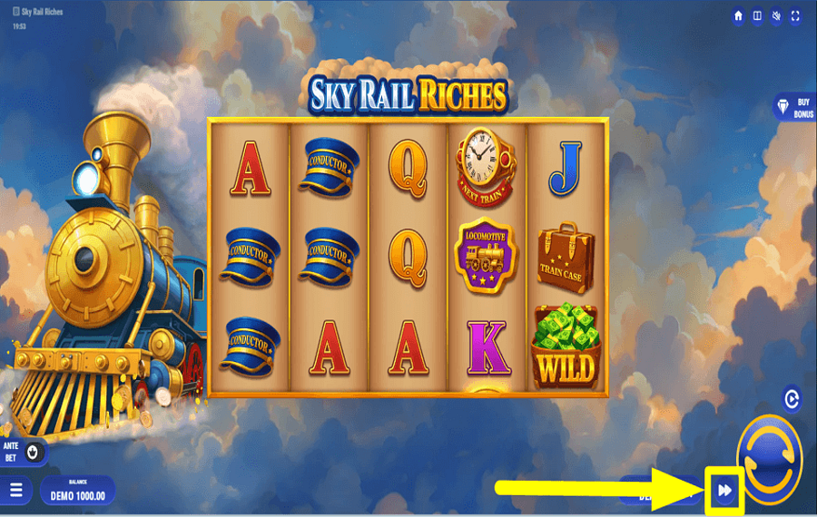 Sky Rail Riches ВКЛЮЧИТЬ ТУРБО-РЕЖИМ.