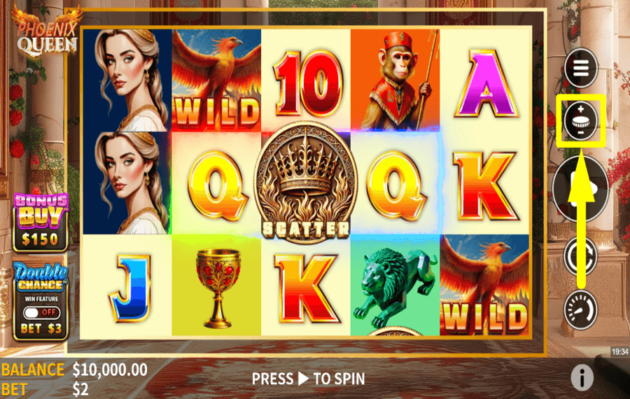 Skywind Group Phoenix Queen ADJUST YOUR STAKE.