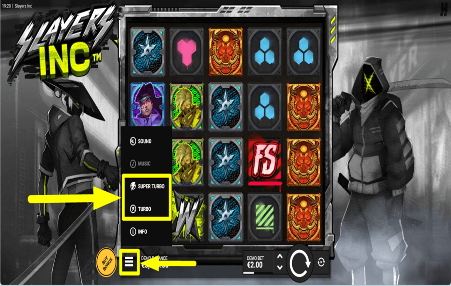 Slayers INC CONTROL GAME SPEED.