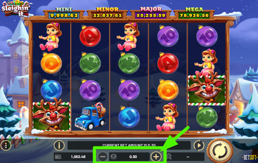 Sleighin It Wählen Sie Ihren Einsatzbetrag.