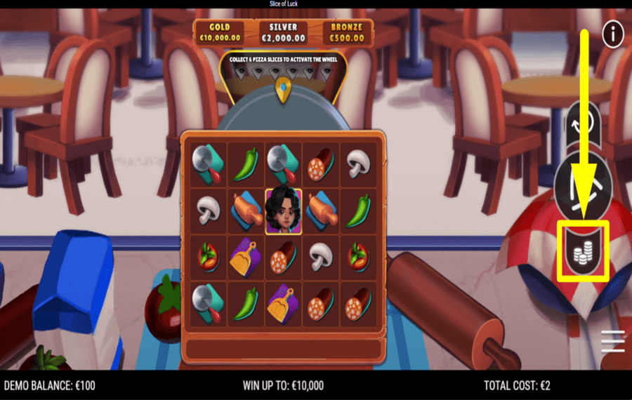 Slice of Luck ИЗМЕНИТЕ СВОЮ СТАВКУ.