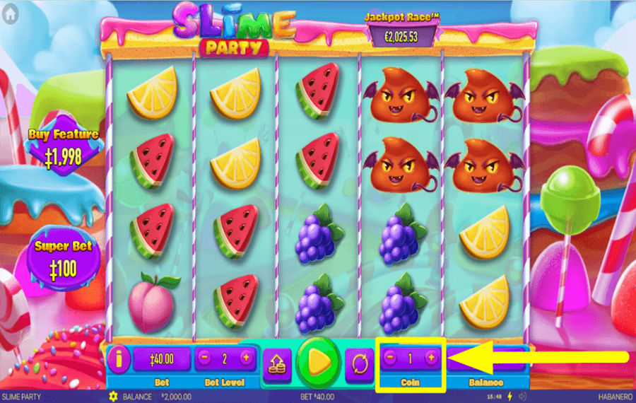 Slime Party CHANGER LA VALEUR DE LA PIÈCE.