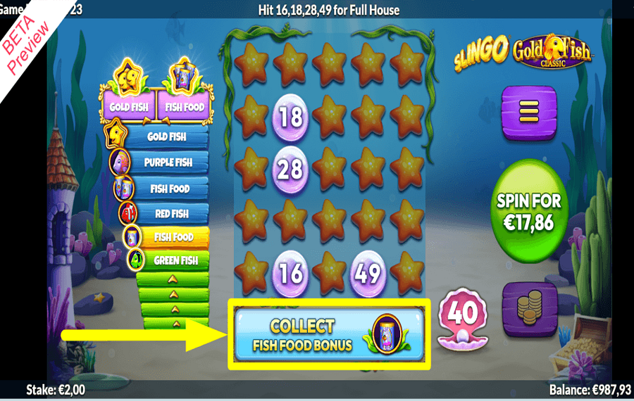 Slingo Gold Fish REMPORTEZ LE PRIX.