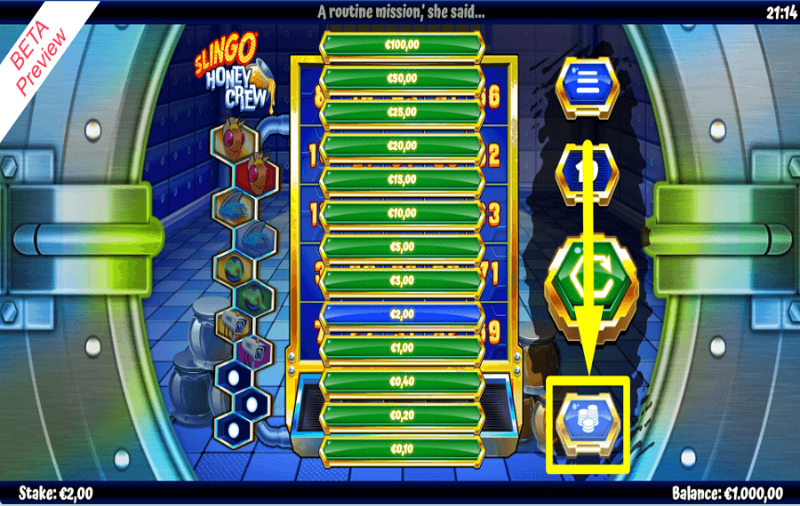 Slingo Honey Crew SELECT YOUR WAGER.