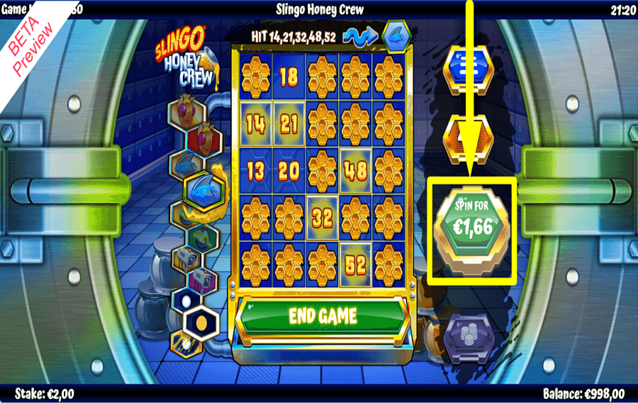 Slingo Honey Crew STAKE MORE COINS.