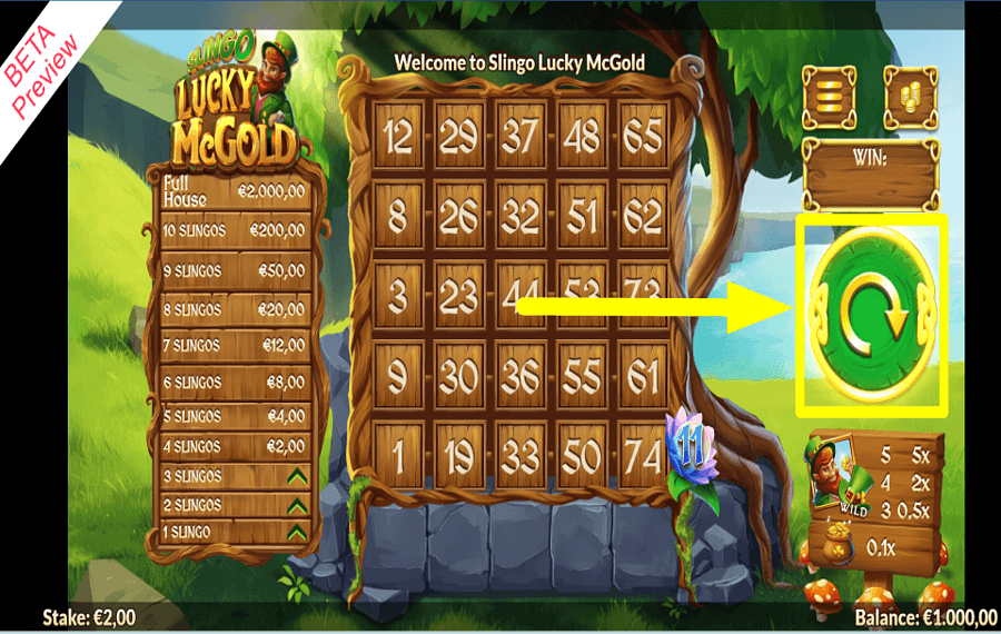Slingo Lucky Mcgold CHASE THE REWARD.