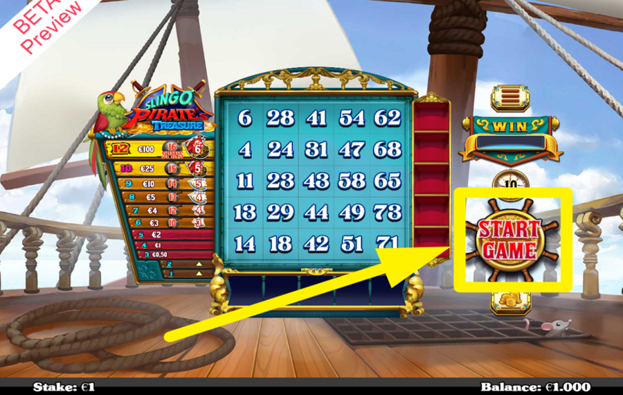 Slingo Pirates Treasure JOIN THE SPINNING.