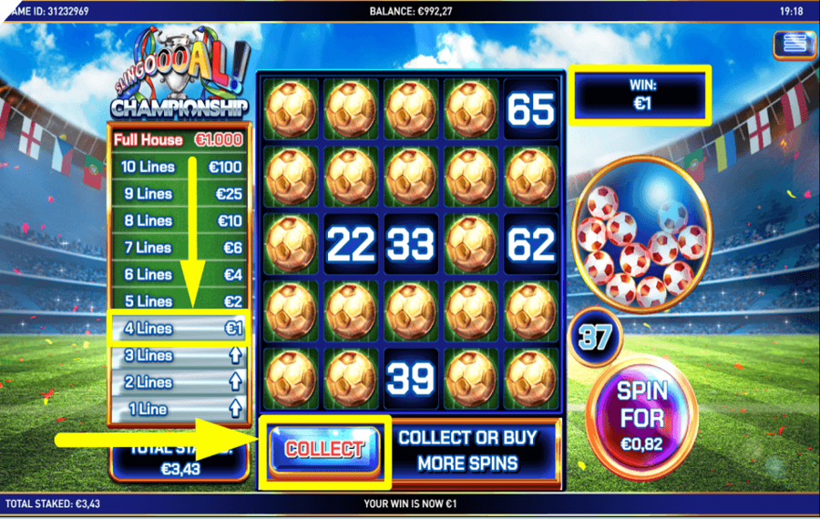 Slingoooal Championship RÉCUPÉREZ VOS GAINS.