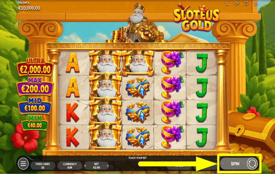 Sloteus Gold COMMENCEZ LES PARIS.