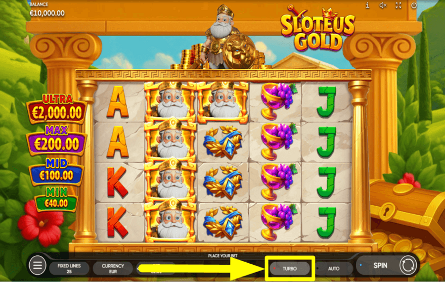 Sloteus Gold CONTRÔLEZ LA VITESSE.