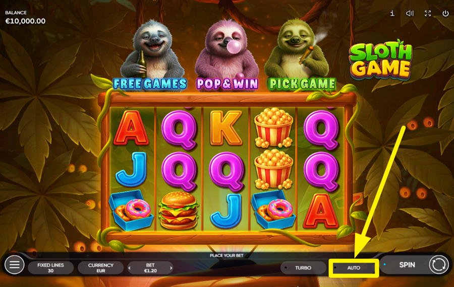 Sloth Game ACTIVAR LA REPRODUCCIÓN AUTOMÁTICA.
