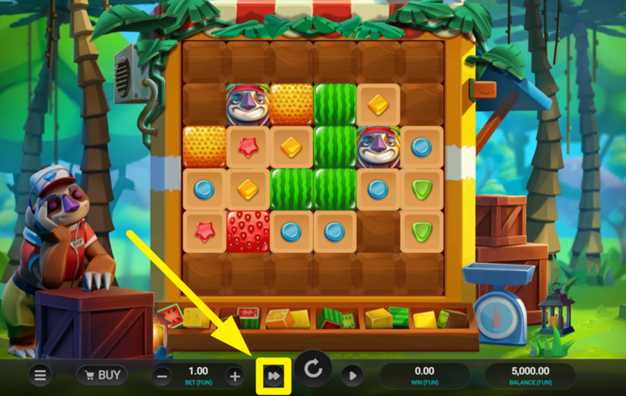 Sloth Tumble CAMBIAR LA VELOCIDAD.