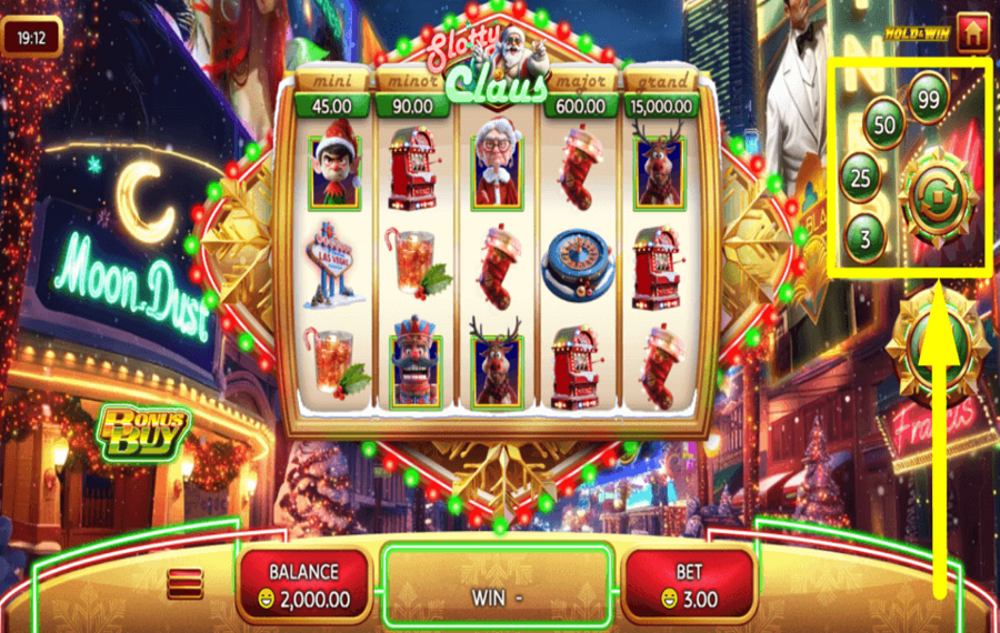 Slotty Claus PROCEDERE AUTOMATICAMENTE.