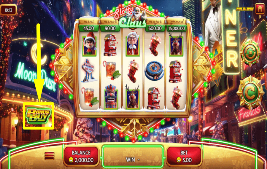 Slotty Claus ACQUISTA GIOCHI BONUS.