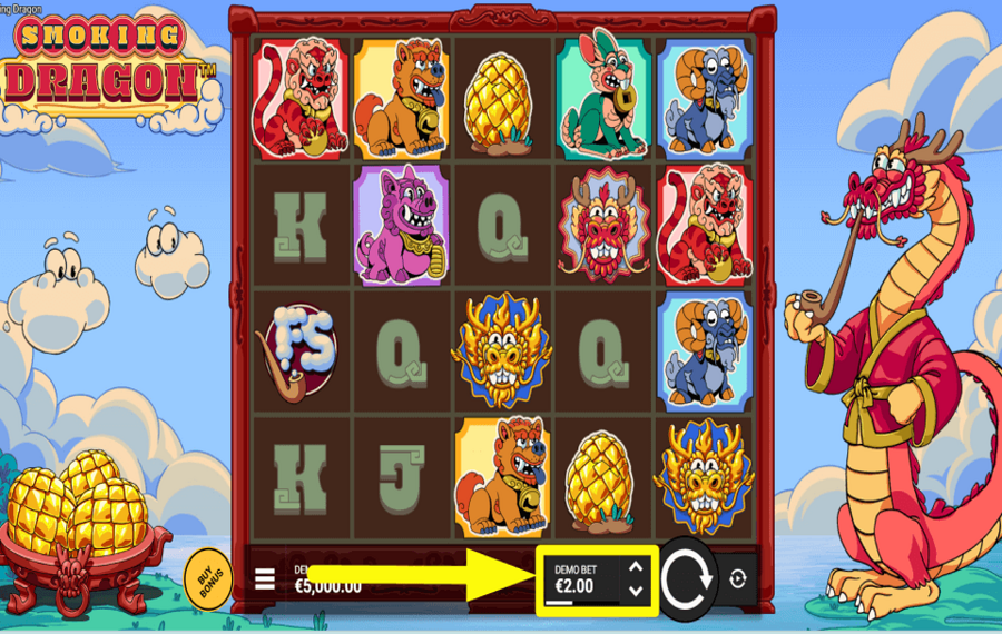 Smoking Dragon PLACE YOUR STAKE.