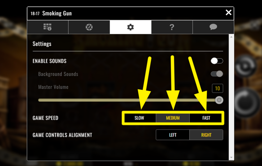 Smoking Gun CHANGE THE SPEED.