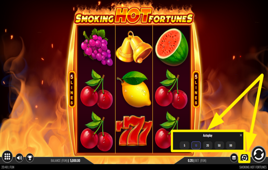 Smoking Hot Fortunes ENABLE AUTOPLAY.