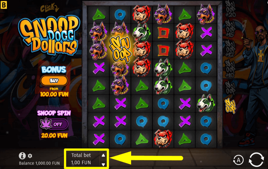 Snoop Dogg Dollars DETERMINE YOUR WAGER.