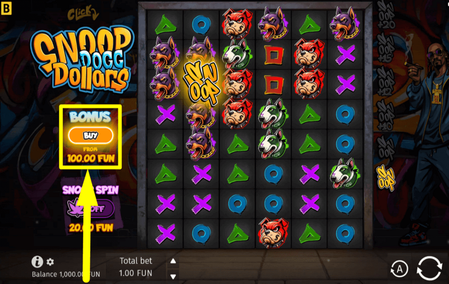 Snoop Dogg Dollars PAY FOR FREE SPINS.