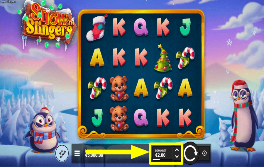 Snow Slingers SELECT YOUR STAKE.