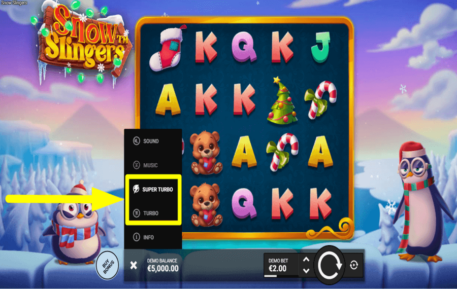 Snow Slingers SPEED UP THE SPINS.