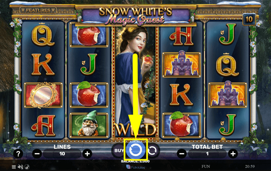 Snow Whites Magic Quest DREHE UM ZU GEWINNEN.