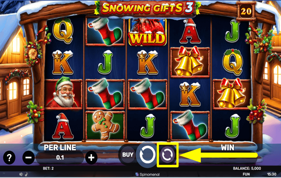 Snowing Gifts 3 CHOISISSEZ LES TOURS AUTOMATIQUES.