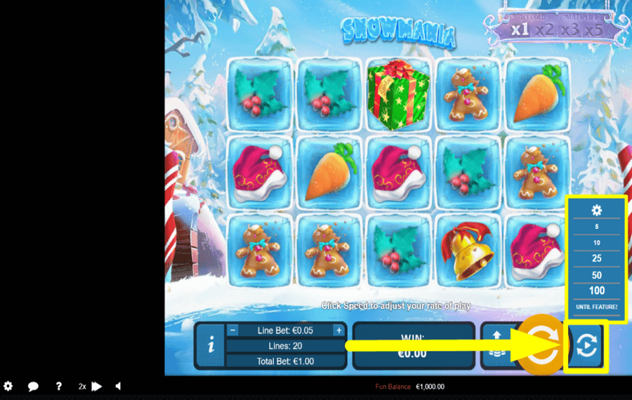 Snowmania IMPOSTA LA RIPRODUZIONE AUTOMATICA.