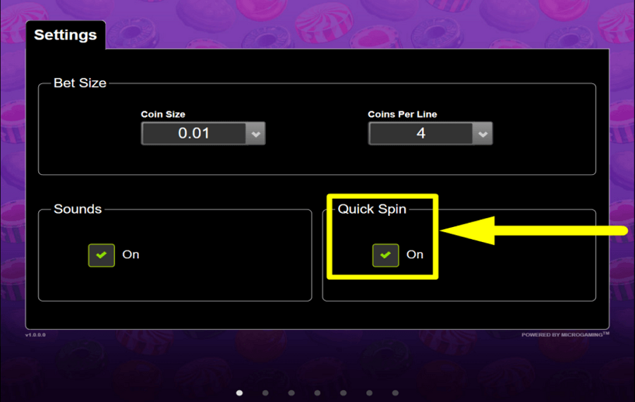 So Much Candy USE THE “QUICK SPIN” FEATURE.