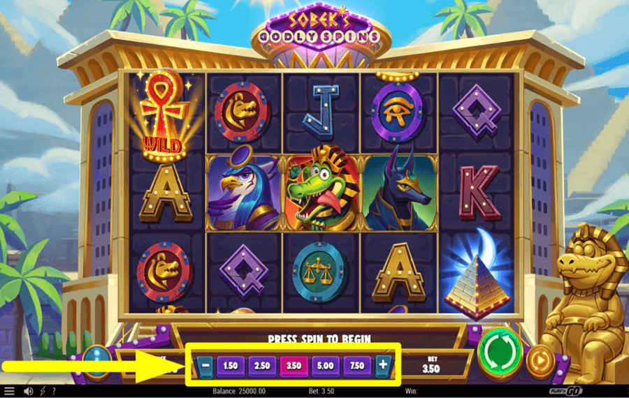 Sobeks Godly Spins DÉFINISSEZ VOTRE MISE TOTALE.