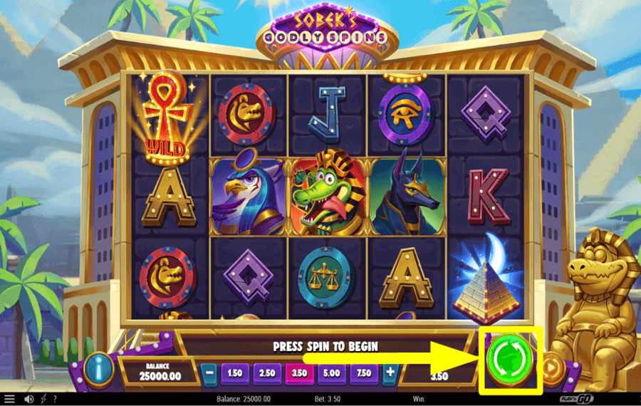 Sobeks Godly Spins FAITES TOURNER LES BOBINES.