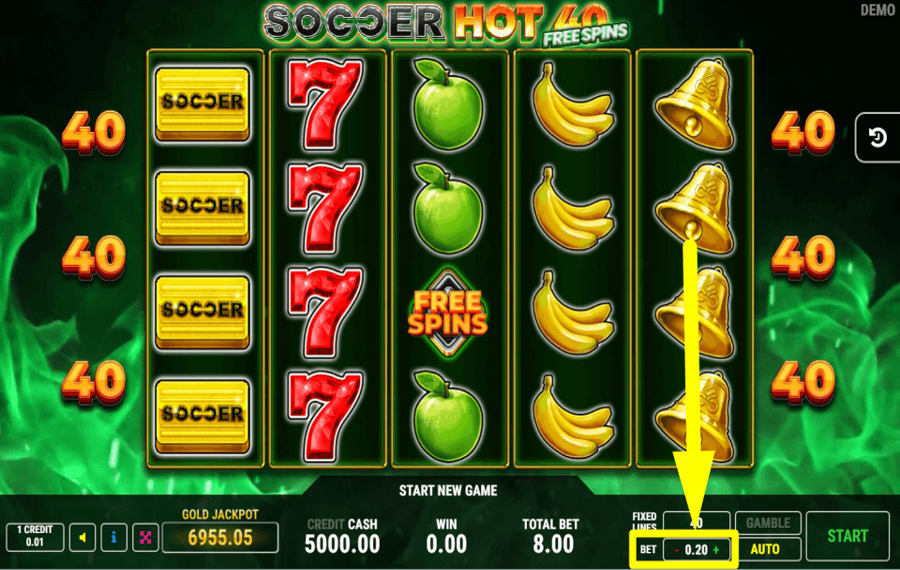 Soccer Hot 40 Free Spins CAST YOUR WAGER.