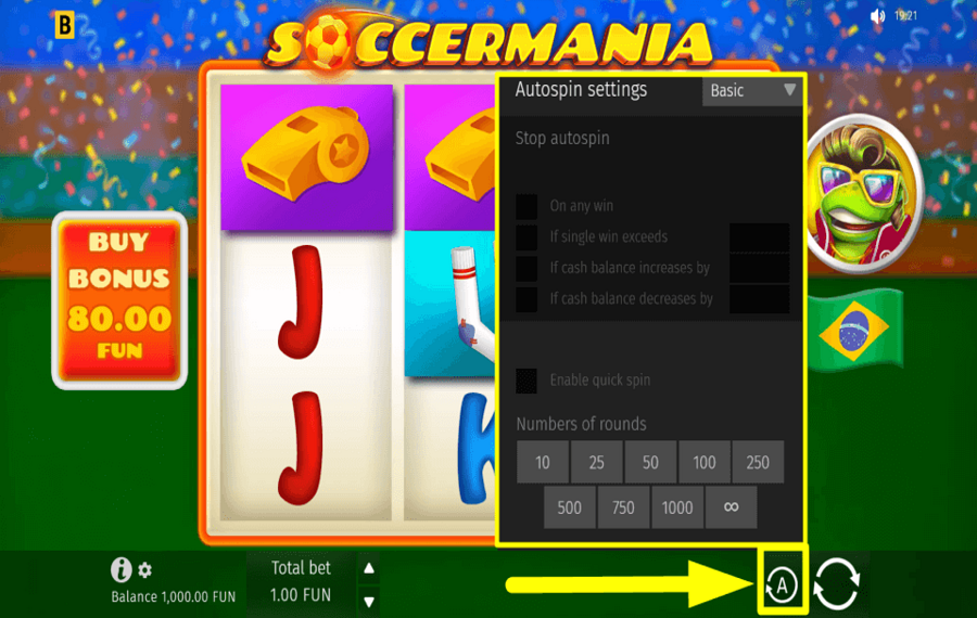 Soccermania GIRAR AUTOMÁTICAMENTE.